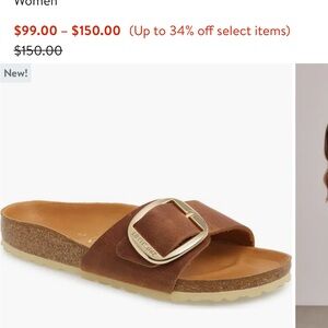 Birkenstock Women's Brown Slide Sandals